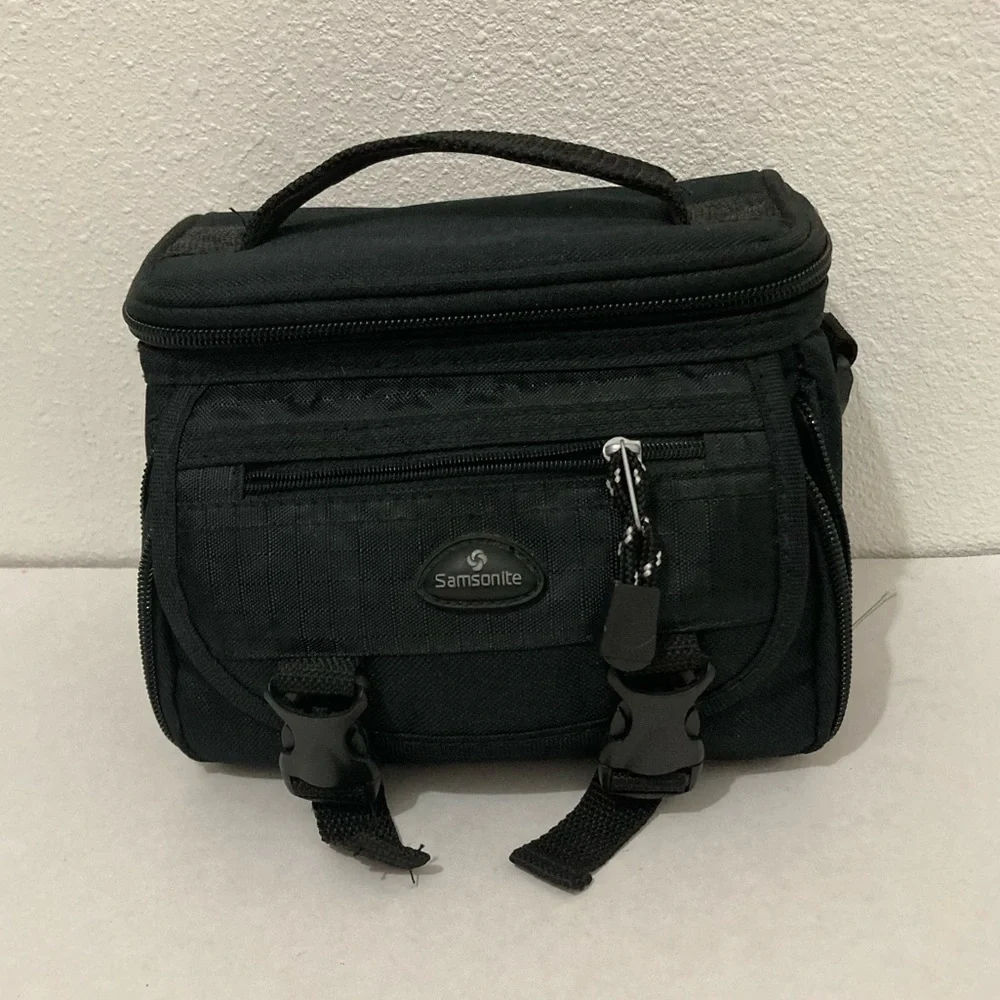 Samsonite Black Camera Case Bag Small Padded 5 Pockets compartment dividers